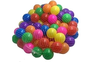 FAQRAH Soft Pit Balls for Kids, Small Colourful Plastic Balls, Crush Proof, Smooth Surface and No Sharp Edges, Toxic Free, Multi Pack Baby Approved Playball Set