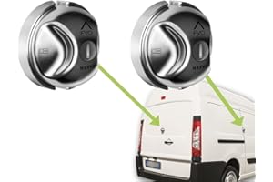 DAKEN Saturn EVO - Juego de 2 cierres de seguridad de acero inoxidable para puerta trasera y lateral