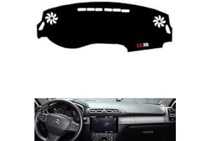 KIPPOT Tappetino Copri Cruscotto Auto, per Citroen C3-XR (2019-2021) Coperture cruscotto Auto Antiscivolo Ombreggiatura Imbottitura Interni Accessori.,RHD-B