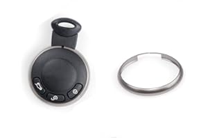 Oldbones Alumnium Smart Key Fob Ring Rim Trim Cover Replacement For Mini Cooper In Graphit Sliver