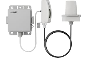 ECOWITT Laseravståndsmätare LDS01, 4-3,5M lasermätare med 1,5M kabel, utomhuslasermätare för vattennivå/snö/oljedjup med LCD