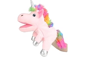 LOMTRATS Marionette a Mano Unicorno per Bambini,con Bocca Aperta Mobile, Che Implica Felicità, Eternità e Purezza, Perfetto per Raccontare Storie, Insegnare, Scuola Materna, Regali di Compleanno