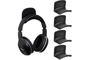 JUGUTA Soporte Percha Para Auriculares Pared - Universal Cascos Mesa Gancho Sujeta,Headset Stand Holder Con [Fuerte Adhesiva] For Controller, Gaming Headphones (Negro)