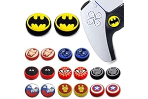 JAEESPON 2Pcs Analog Thumb Grip Stick Cover, Dualsense Wireless Controllers Game Remote Joystick Cap, Non-Slip Silicone Handle Protection Cover for PS5/PS4/Xbox one/360/Nintendo Switch PRO (Bat-Man)