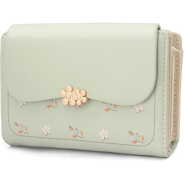 Portefeuille Femme RFID WACCET - Cuir PU Vintage, 14 Emplacements Cartes, Compact Et Sécurisé