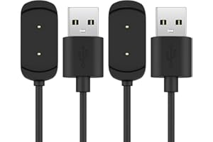 TUSITA [2 Piezas Cargador Compatible con Amazfit GTR GTS T-Rex Smartwatch - Cable de Carga USB 3,3ft 100cm Pinza de la Base - Reloj Inteligente Accesorios