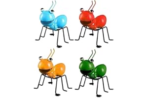 WSRRDRECVHi Lindas figuras de hormigas de metal, decoración de patio de hormigas, escultura de metal de hormigas, decoración de hormigas de jardín, esculturas de pared, adornos de insectos para