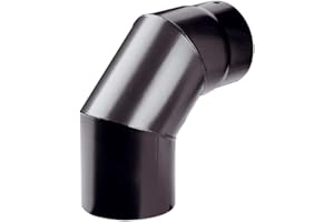 6" inch 90 Degree Elbow Bend x 150mm Diameter StoveMaestro Black Stove Flue Pipe for Wood Log Burning stoves (90 deg Elbow)