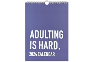 WEISIPU Adulting is Hard 2024 Calendar Family Wall Calendar Advent Planners for Office Calendar