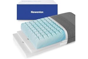 Newentor® Poduszka z pianki z pamięcią kształtu, ortopedyczna poduszka podpierająca kark, ergonomiczna poduszka, poduszka pod kark do wszystkich pozycji spania, z poszewką nadającą się do prania