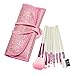 8 Pcs Pink Makeup Brushes Set Eyeshadow Cosmetic Kit + Pink Case