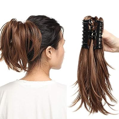 SEGO Queue Cheval Extension Postiche Cheveux Rajout Cheveux [ Flexible Ponytail ] - Flexible Marron