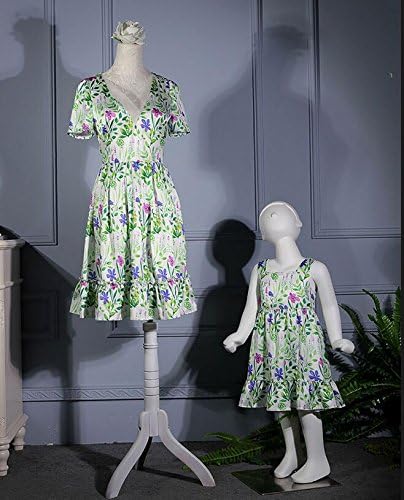 MNQ/ Parent-child equipment. mother-daughter summer dress with short sleeves. dress. foreign trade and fresh flower child dress , girls s (100cm)