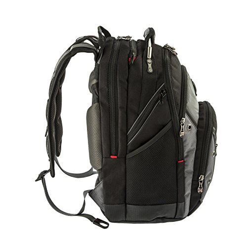 Freecom Wenger 600635 Synergy 16  Laptop-Rucksack  gepolsterte Laptopfach mit iPad Tablet eReader Tasche in schwarz grau  26 Liter 