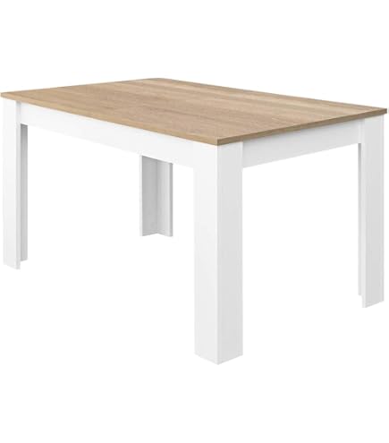 Set Soggiorno Paris Skraut - Madia, Mensola E Mobile TV Con LED, Stile Nordico Bianco/Rovere - Foto 3