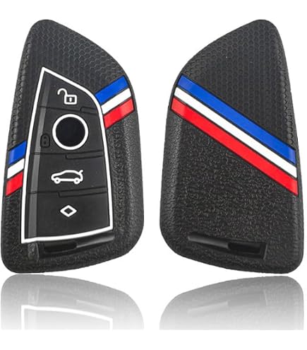 Coque Silicone Pour Clé BMW - Protection Souple 3 Boutons - Noir - Compatible Série 1,2,3,5,7,X...