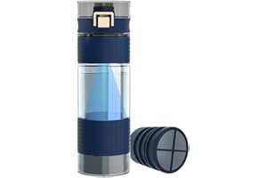 GOSOIT UV Escursionismo Campeggio Filtro Acqua Depuratore Bottiglia Viaggio Sport Filtrazione Acqua Bottiglia Ultra-filtrazione Depuratore d'acqua per Escursionismo, Sopravvivenza, Viaggi
