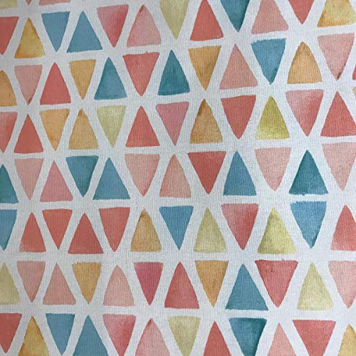 Tissu d'ameublement au mètre - Coton imprimé - Largeur 280 cm - Longueur au choix par 50 cm | Triangles