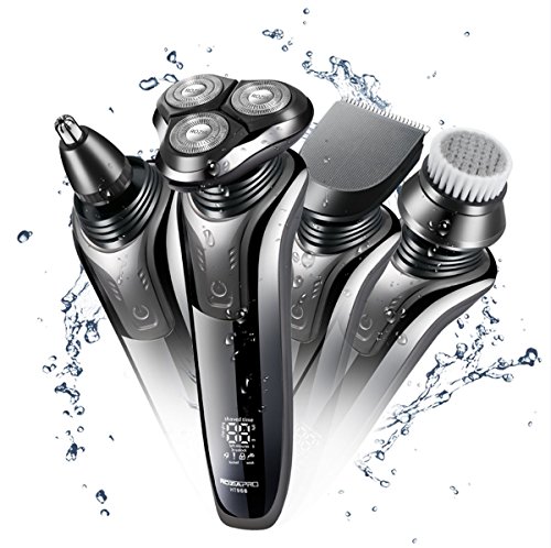 Electric Shaver Razor for Men 4 in 1 Rotary Shaver Nose Hair Beard Trimmer Wet/Dry Waterproof USB Fa