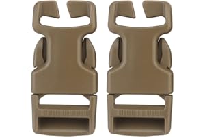 WarmHeartting 2 pièces SRB 2.5 CM Boucle de dégagement latéral pour Gilet de Chasse équipement de Plate-Forme de Poitrine pour Ajouter Sangle Pals Molle connecteur de Sangle