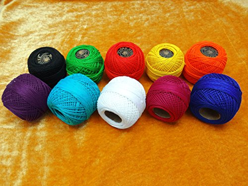 10 Stück Gewinde Mercer Baumwollhäkeln Faden Garn Handwerk Tatting Strick Stickerei - 4