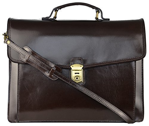 Bags4Less Leder XXL Aktentasche Aktenkoffer aus echtem Leder Model: 35662