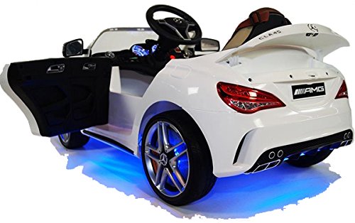 Mercedes-Benz CLA 45 AMG viele LED Effekte Soft Start Kinderauto Kinderfahrzeug Kinder Elektroauto -weiss-