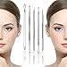 Ohuhu 5-PCs Blackhead Remover Kit Blemish Zit Pimple Acne Comedone Extractor Skin Cleaning Tool Set
