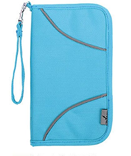 URAQT Reiseorganizer Reisedokumententasche Reisebrieftasche mit Reißverschluss, Reisepass Tasche, RFID-Blockierung für Reisedokumente, Kreditkarten Visitenkarten