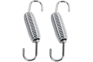 Ymiko 2 Pieces Motorcycle Exhaust Spring 65 mm Length Exhaust Silencer Pipe Swivel Spring Stainless Steel Fully Rotating Mounting Springs for Dirt Bike Motorcycle Exhaust Snowmobile Dirt Bike