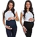 2 Set Ladies Maternity Wear Leggings Maternity Leggings Maternity Leggings Tights Leggings - Navy & Black, S (34-36)