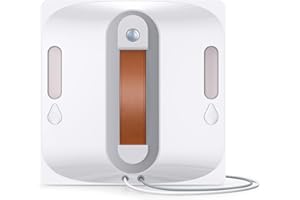 WELSAUBER Window Cleaning Robot with 6500 Pa Suction Power, 2-Way Spray System, Intelligent Path Planning, 80 ml Tank, 8-Level Protection System, Suitable for Edge Detection Technology for Indoor and Outdoor