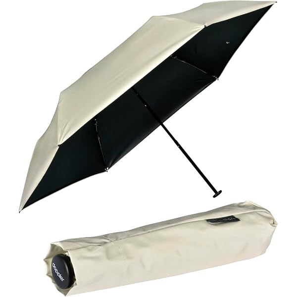 Produktbild von Mini-Reiseschirm Mit UPF 50+ – Nur 18 Cm Lang, Windfest, Inkl. Kapseletui (Beige)