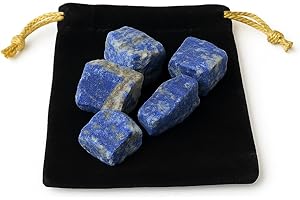 PANDIUI23 Piedra Lapislazuli Naturales de 20 a 30mm 5PCS, piedras en Bruto Protección Electromagnética, la fabricación de joyas (Lapislazuli, 5)