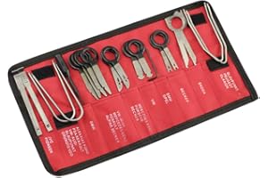 Tiardey 20pcs Set Kit de Herramientas de extracción de Radio de Coche Profesional para CD de Audio estéreo de Coche