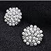 STUNNING FAUX PEARL & RHINESTONE DIAMANTE CRYSTAL VINTAGE FLOWER LOOK BROOCH