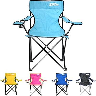 justBe Click Fauteuil Pliant Bleu Clair Bleu Brillant