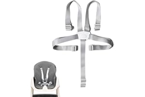 Azlanway harnais de sécurité 5 points – pour chaise haute et poussette, harnais enfant universel réglable, ceinture de remplacement, boucle solide, léger, portable, facile à installer
