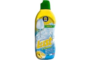 Last al Limone, Gel Lavastoviglie al Limone, Sgrassa a Fondo già a basse Temperature, Extra Brillantezza, Azione igienizzante e Anticalcare - Fino a 50 Lavaggi - 650 ml