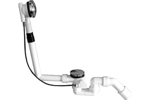 SANITOP-WINGENROTH Viega 101909 - Set di scarico e troppopieno per vasche da bagno Multiplex | Ø 40/50 mm | plastica | Cromo | Bianco | 22100 9