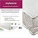 Produktbild mybeene wasserdichter Matratzenschoner 70x140 cm mit 4 Eckgummis | Frottee | atmungsaktiv | geruchlos | trocknergeeignet | geräuschlos | Matratzen-Auflage | Schonbezug | Inkontinenz | Frottee Oberseite | weiß