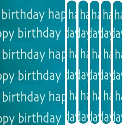 5 x 3m Luxury Shiny Blue Happy Birthday Present Wrapping Paper Gift Wrap Roll