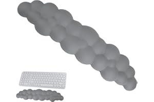 SAVITA Klawiatura Podpórka Pod Nadgarstek Chmurze, Urocza Podpórka Pod Nadgarstek Klawiatura Antyposlizgowa Podpórka Pod Nadgarstek Klawiatura Chmurze Pianka Pamiecia do Komputera (Szary)