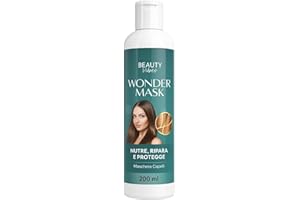ALOHALABS Wonder Mask – Hair Mask alla Cheratina per Capelli Crespi e Ribelli – Maschera Lisciante Anticrespo, Idratante e Nutriente – Trattamento Professionale per Capelli Lisci e Setosi – 200ml