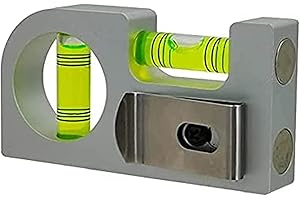 UMEI Mini regla magnética de aleación de aluminio sólido portátil, mini medidor de burbujas (85 x 45 x 15 mm), verde, plateado