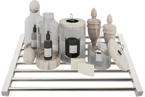 Hershii Scaffale estensibile di tensione dell'armadio, Nessuna perforazione, scaffale regolabile dell'organizzatore dell'armadio (（55-90） x43 cm)