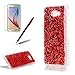 Produktbild Girlyard Silikon Glitzer Hülle für Samsung A5 (2017) A520F, Luxus Variable Farbe Pailletten Muster Shinning Case Weiche TPU Bling Backcover Ultra Dünn Flexibel Rubber Etui und Anti Rutsch Kratzfeste Schutzhülle für Samsung Galaxy A5 2017 - Rot