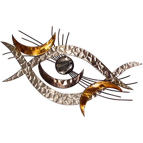 Carrick Motif Petra décoration Murale en métal, Multicolore, 97 x 50 cm