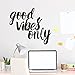 Produktbild MoharWall Good Vibes Nur Zitat Wand Aufkleber Home Schriftzug Vinyl Art Sticker Decor Schlafzimmer Büro Wohnzimmer Yoga Raum L-29''WX26''H Schwarz