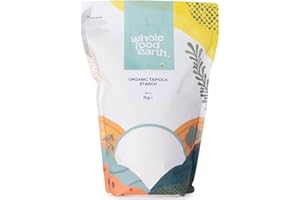 Wholefood Earth Organic Tapioca Starch – 2 kg | GMO Free | Vegan | Certified Organic